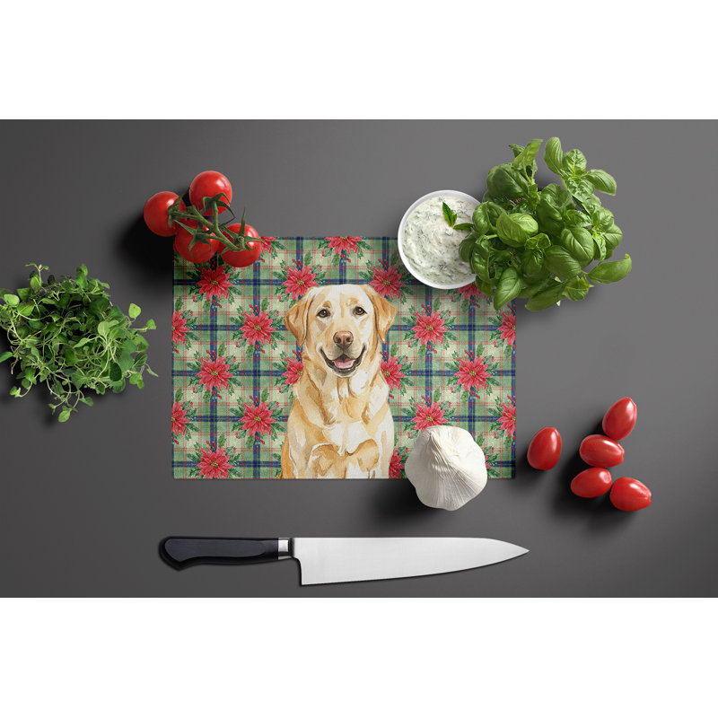 Planche à découper en verre jaune Labrador Retriever