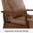 Genuine Leather Push Back Recliner Chair, Solid Wood Arm Mid Century Modern High Back Recliner, 3 Position Adjustable Manual Reclining Lounge Chair for Living Room Bedroom And Reading Nook-1675746541