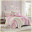 Ensemble de courtepointe 4 pièces pour grand lit / grand motif aquarelle Tie Dye avec coussin décoratif - rose-130092512