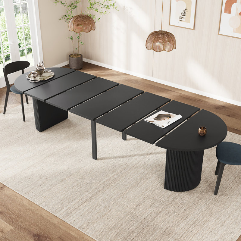 Extendable Dining Table, Black