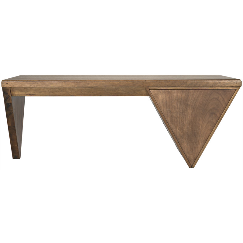 Tetramo Dark Walnut Wood Writing Desk with Drawers