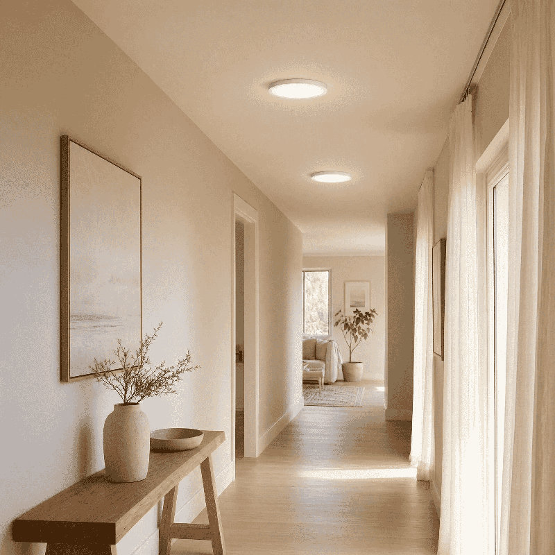 Raed LED Flush Mount in White, White, 0.9" H x 12" W x 12" D