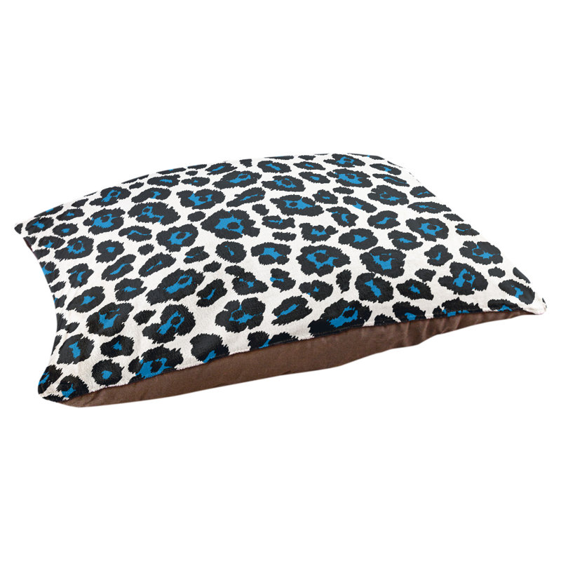 Coussin d'extérieur Indianapolis, Grand (l 30 po x P 40 po x H 5 po), Blanc / bleu Carolina / noir
