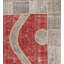 Tapis rouge / gris en laine noué à la main Doane