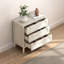 Commode 3 tiroirs Farmhouse, commode large, table de chevet 3 tiroirs-1858029121-1868294659