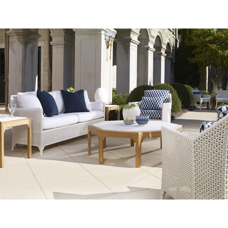 Tangier Outdoor - Seat Patio Sofa, Borneo, Snow 71630L10