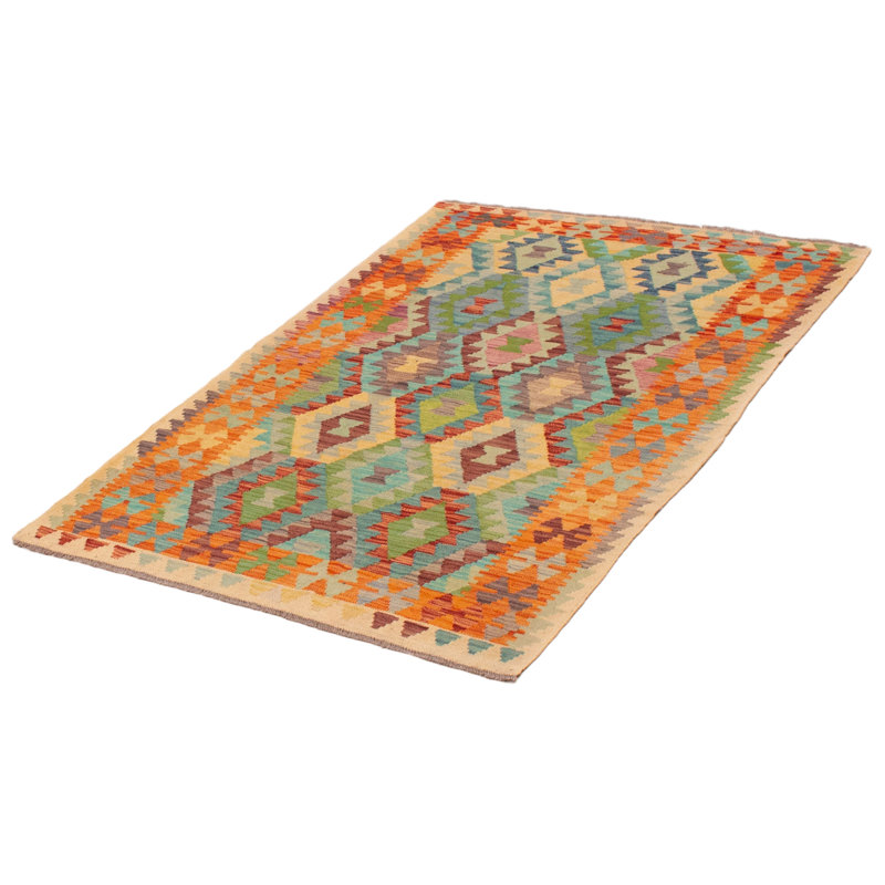 One-of-a-Kind 3'11" X 5'9" New Age Wool Area Rug in Orange