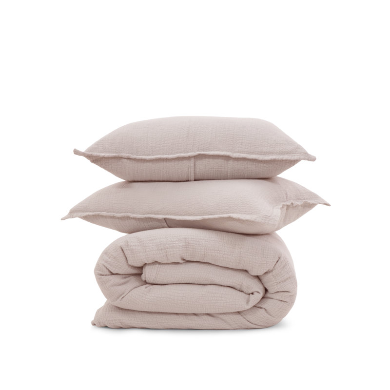 Waverly Duvet Cover, Blush, King Duvet Cover + 2 King Shams