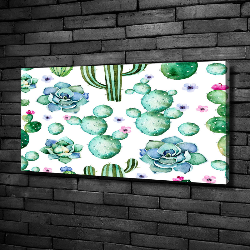Cacti - No Frame Print on Canvas