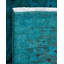 Tapis unique bleu / vert Overyed 4 pi x 4 pi 2 po