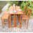 Donnie Teak Rectangular Solid Wood Top with Solid Wood Base Dining Table