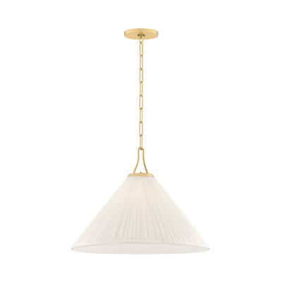 Luminaire suspendu large en laiton vieilli 1 lumière Mitzi Merida