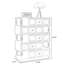 Meuble d'appoint moderne en bois massif et composite brun noyer et noir