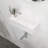 14.6"x7.3"Ceramic Rectangular Wall Mount Bathroom Sink with Single Faucet Hole
