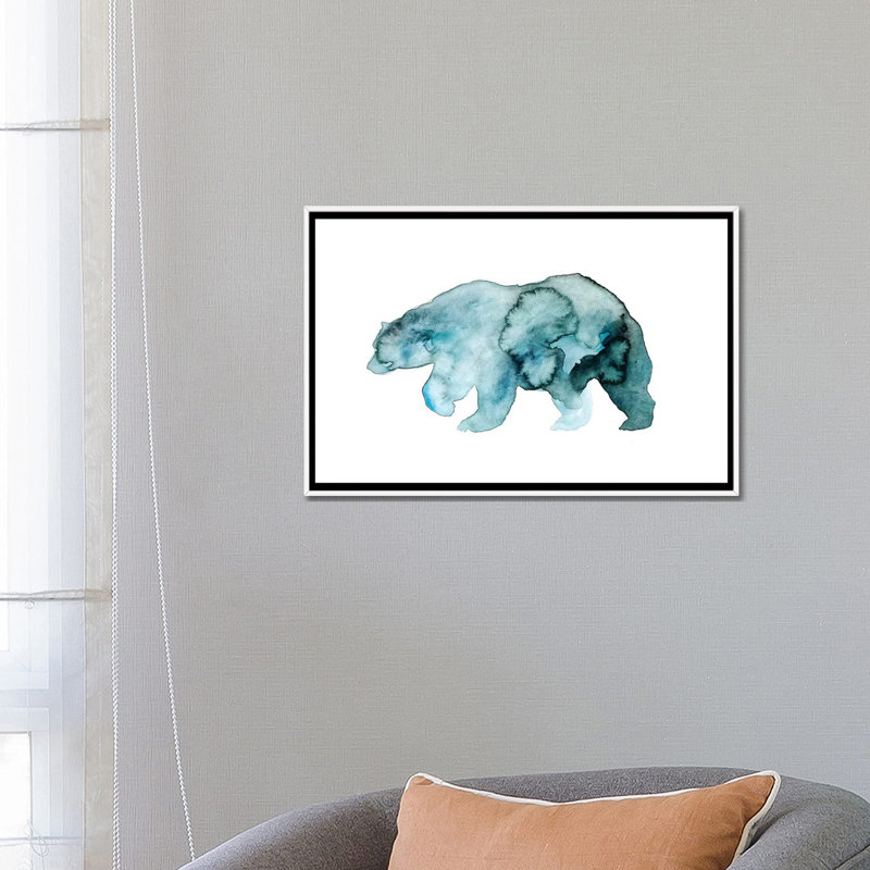 Art ezra, Toile blanche encadrée, H 26 po x l 18 po x 1,5 po