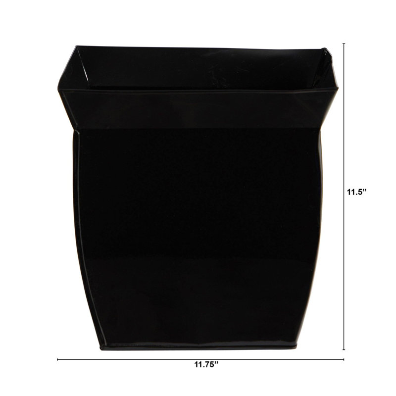 Fluted Metal Square Planter
