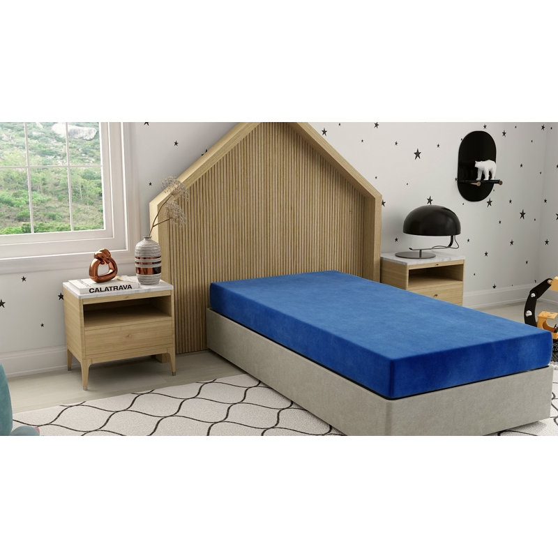 Matelas pour lit de bébé bleu imperméable 7 "Kids Pedic