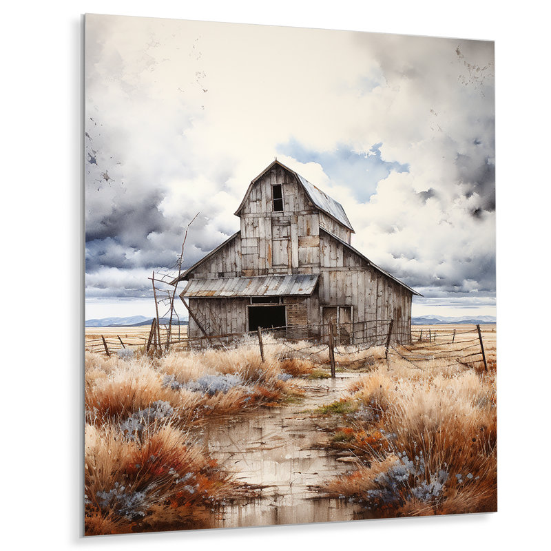 Impression sur toile grange nuances de résilience II - paysages urbains, H 32 po x l 24 po x P 1 po