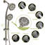 Douche multifonctionnelle: pomme de douche à effet de pluie de 4,7 po, douche à main 7 po, pomme de douche à main coulissante et réglable, finition, support de bar-115806953