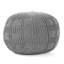 Pouf rond 20 po x 14 po en coton gris, moderne, ajoute du charme au pouf moderne de la maison en gris, 20 x 20 x 14, sans assemblage