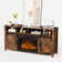 Rustic Brown Hanady For 70 Inch Tv Farmhouse Entertainment Center with Electric Fireplace Included