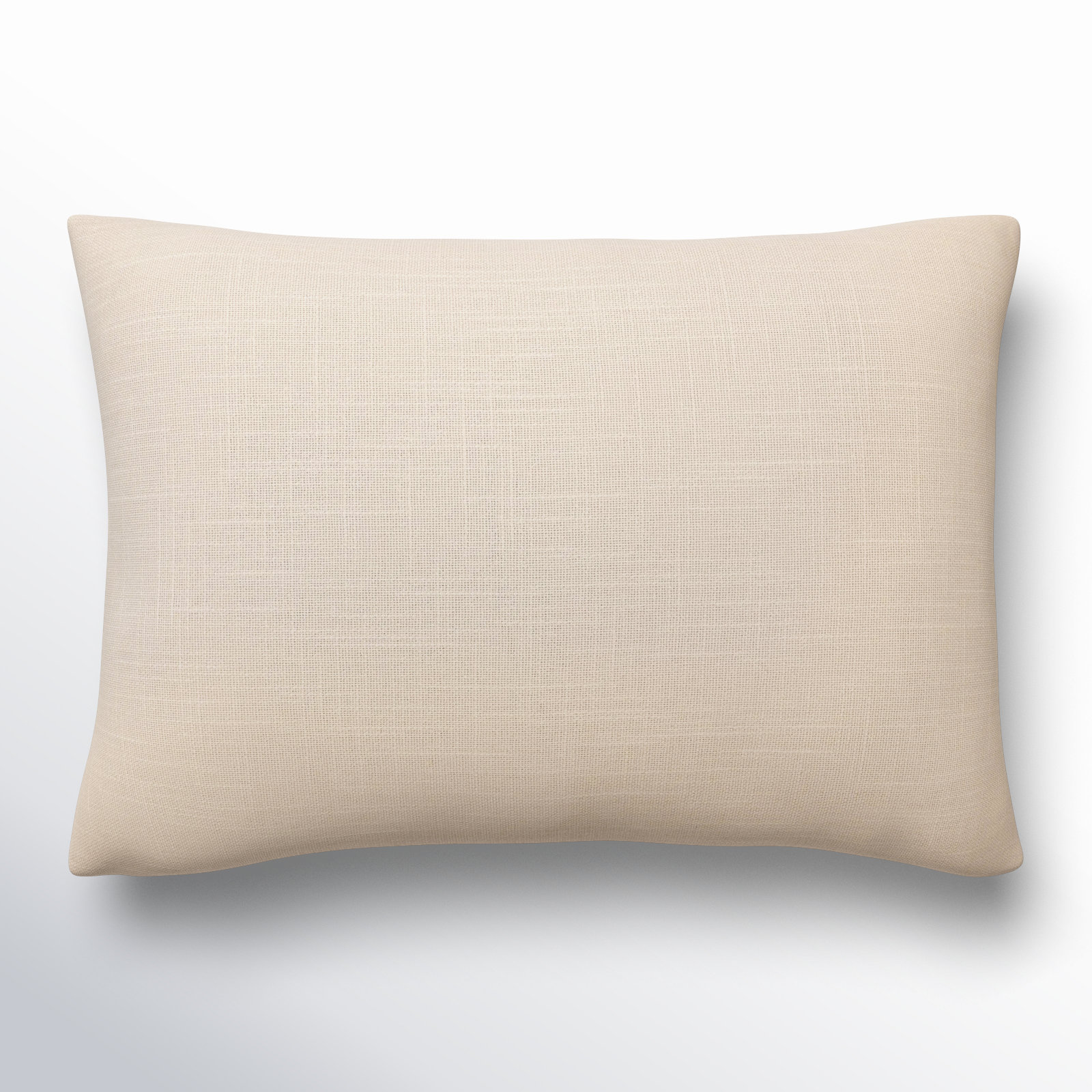 Laurette Cotton Lumbar Pillow Cover, Down, Tan