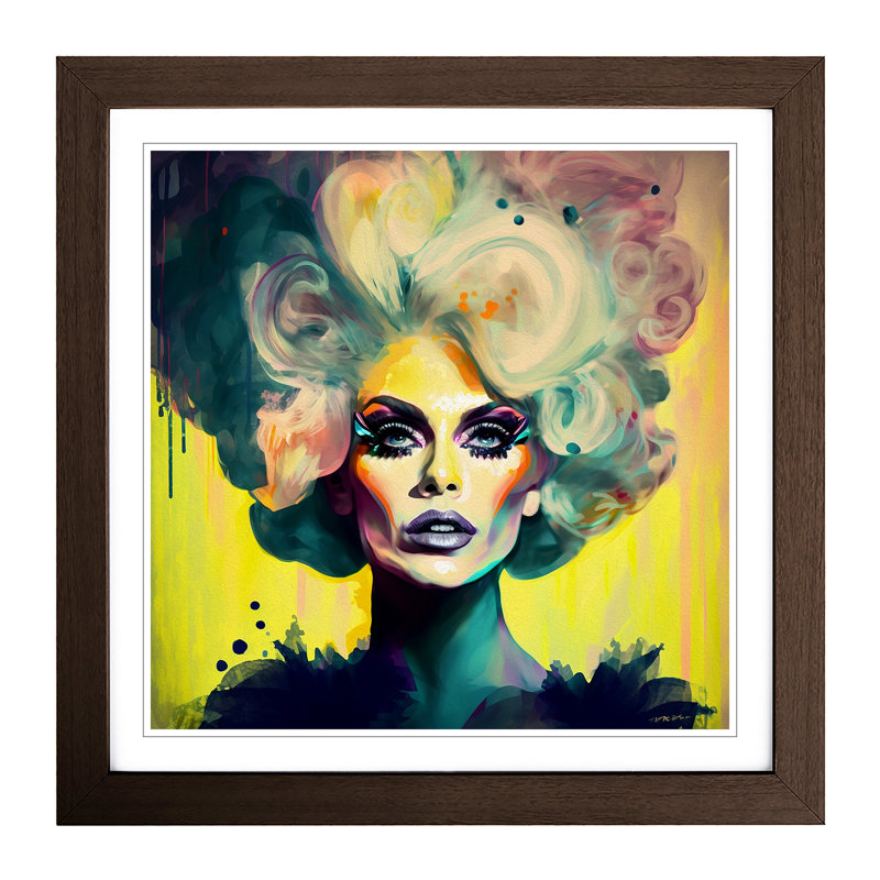 Single Picture Frame Print on Wood, Walnut