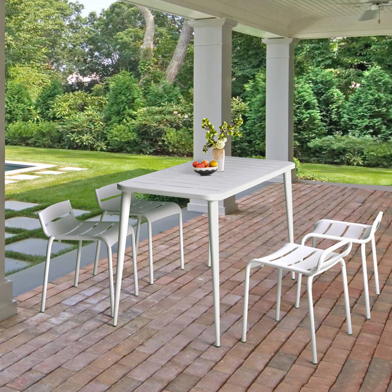 Ensemble de salle à manger rectangulaire pour 4 personnes 47,2 po Divleen