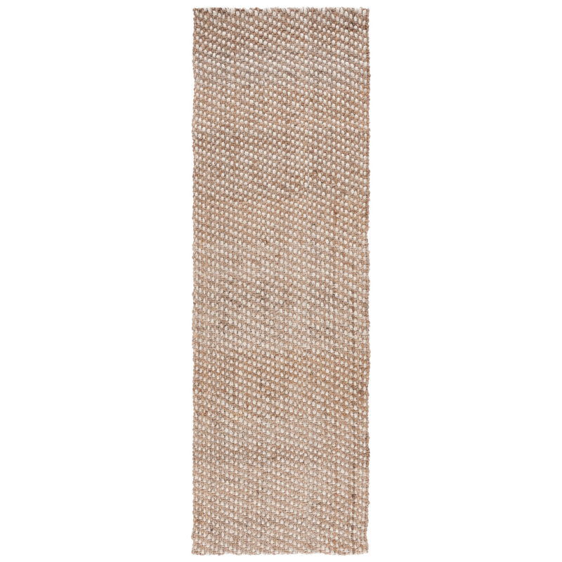Tapis brun en jute / sisal Erroll, Tapis de couloir 2 pi 6 po x 8 pi