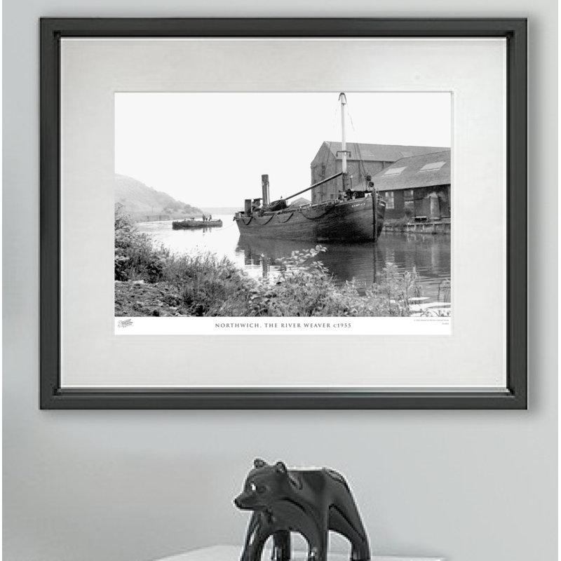Northwich, The River Weaver C1955 - Single Picture Frame Print, 28cm H x 36cm W x 2.3cm D