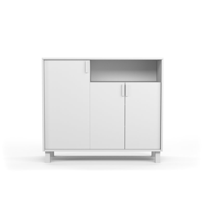 16 Pair Shoe Storage Cabinet, White
