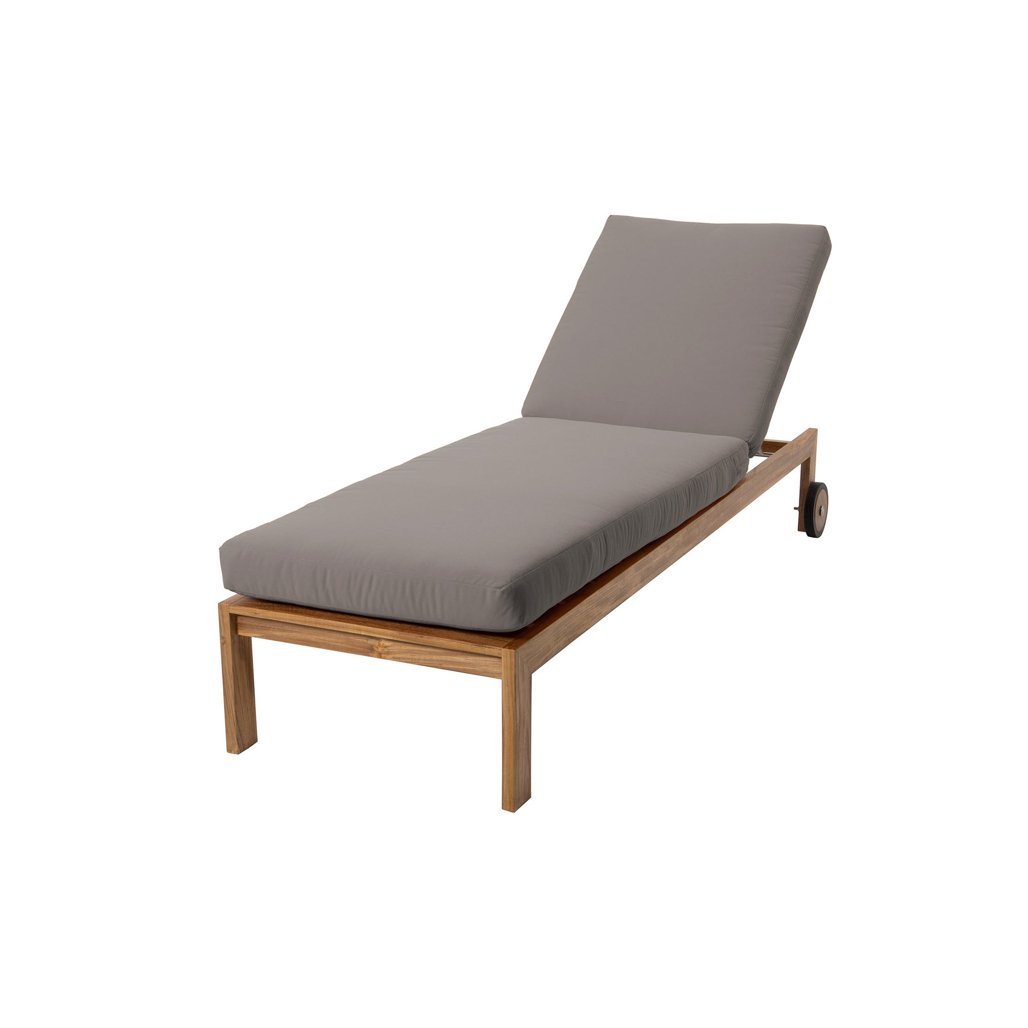Uvita 25.75'' Outdoor Teak Chaise Lounge Set, Taupe