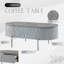 Table basse grise ultrabrillante avec rangement fonctionnel et look élégant pour l'espace de vie