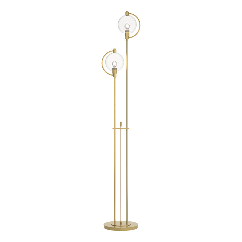 Lampe sur pied 68,1 po Pluto, Transparent, Laiton moderne