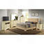 Charmant lit double décontracté beige
