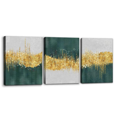 Paquet de 3 décorations murales abstraites modernes 16 "x 12"
