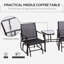 Fauteuil coulissant gris avec table de patio