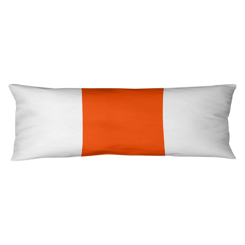 Oreiller de corps en polyester / polyester Arizona Football Stripes, Blanc / orange, Football Miami