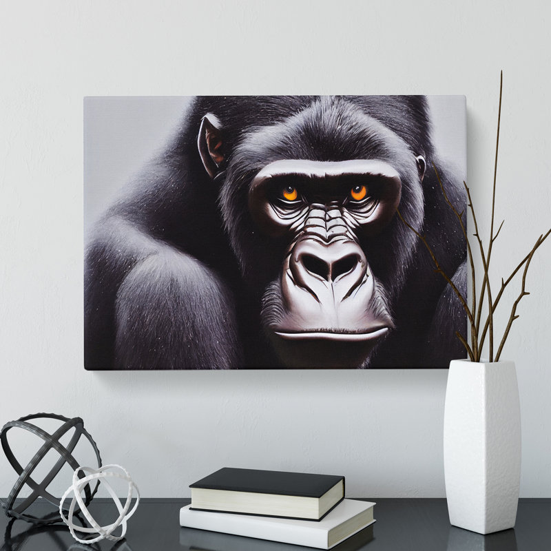 Divine Gorilla - Wrapped Canvas Print, 35cm H x 50cm W x 3cm D