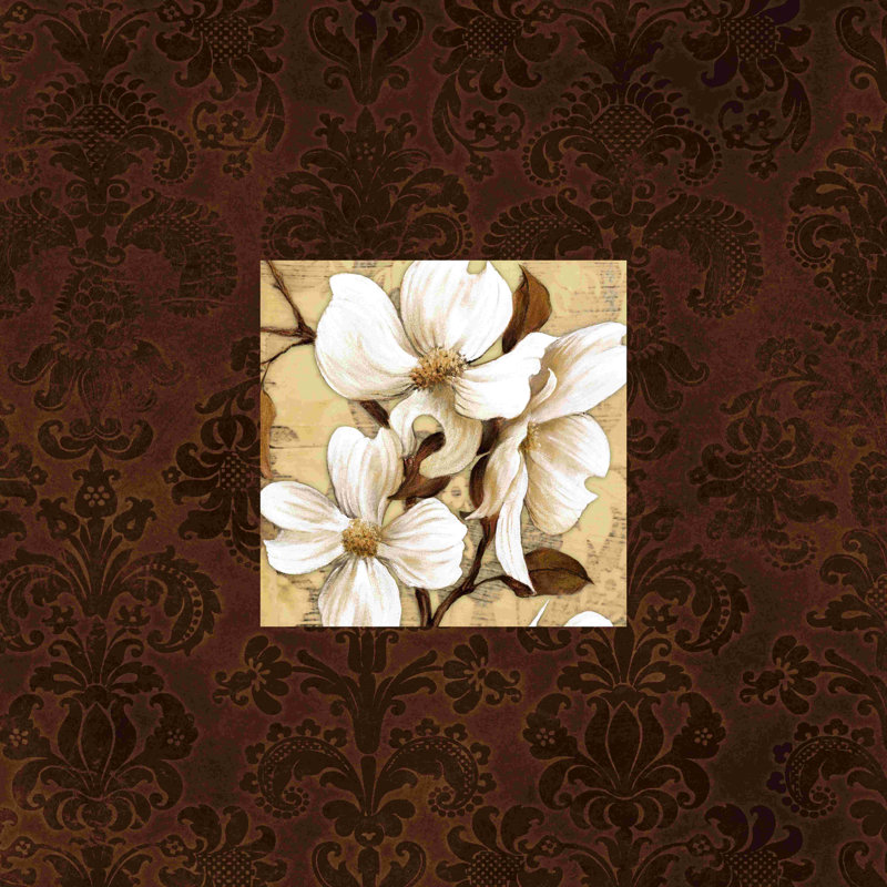 Down With The Brown Floral par - on, H 12 po x l 12 po