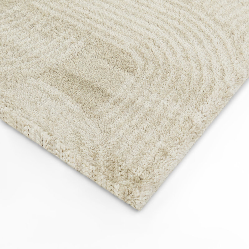 Hadleigh Beige/Cream Art Deco Arches Area Rug, Rectangle 5'3" x 7'