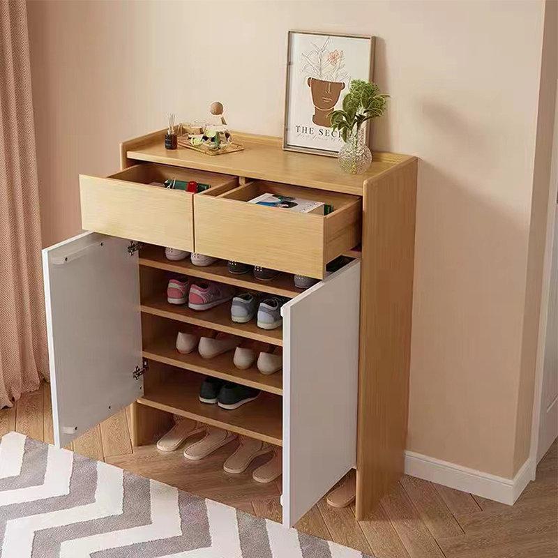 Modern Simple Shoe Cabinet Side Cabinet 12 Pair Shoe Storage Cabinet
