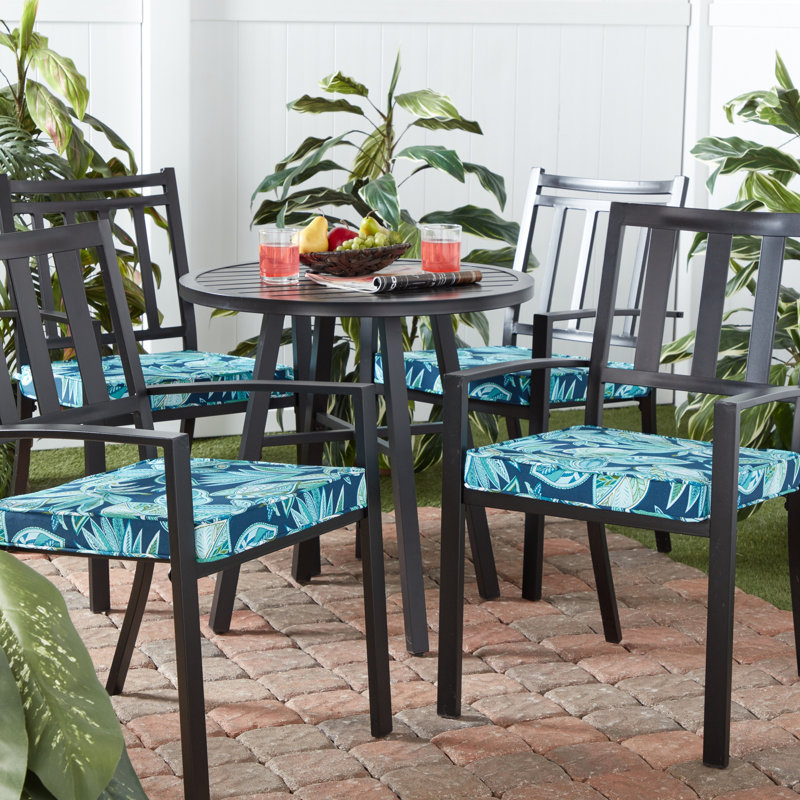 Outdoor Dining Chair Seat Pad, Botanical Crestwood