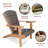 Bristol Teak Outdoor Adirondack Chair & Ottoman With Patio Cover-422648652