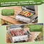 Barbecue au propane à 3 brûleurs de table, barbecue extérieur portatif en acier inoxydable de 24 000 BTU avec plaque chauffante, cuisson multi-zones, thermomètre intégré - idéal pour les rassemblements dans la cour, le camping et la terrasse