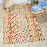 Geometric Handmade Tufted Wool Ivory Area Rug