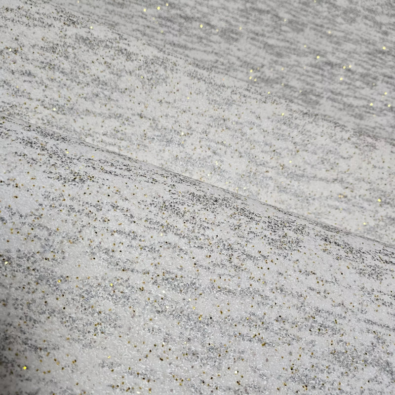 Papier peint uni blanc cassé texturé Mica