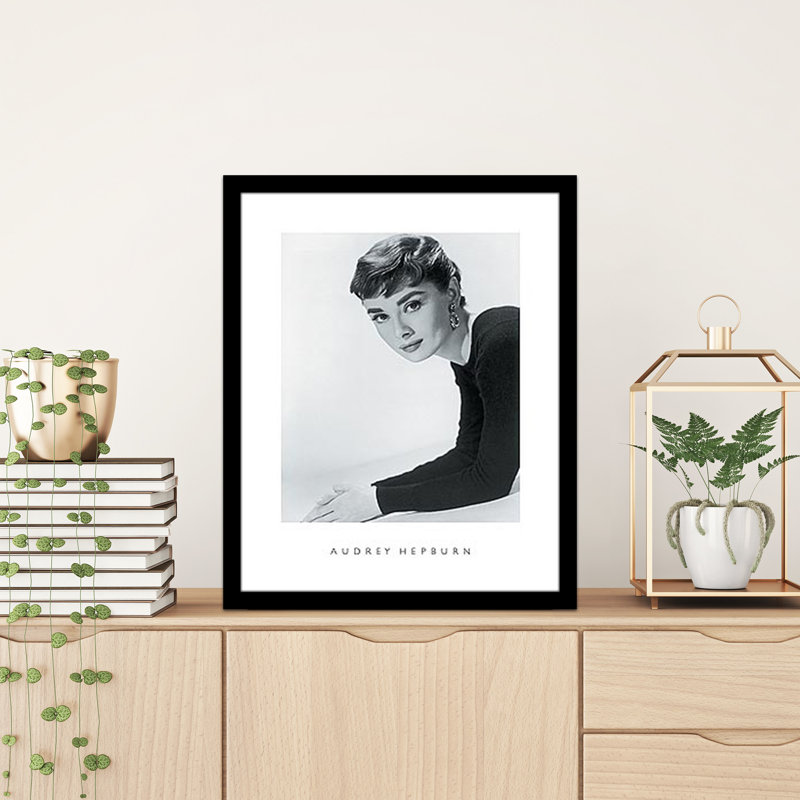 « audrey hepburn », reproduction de photo encadrée