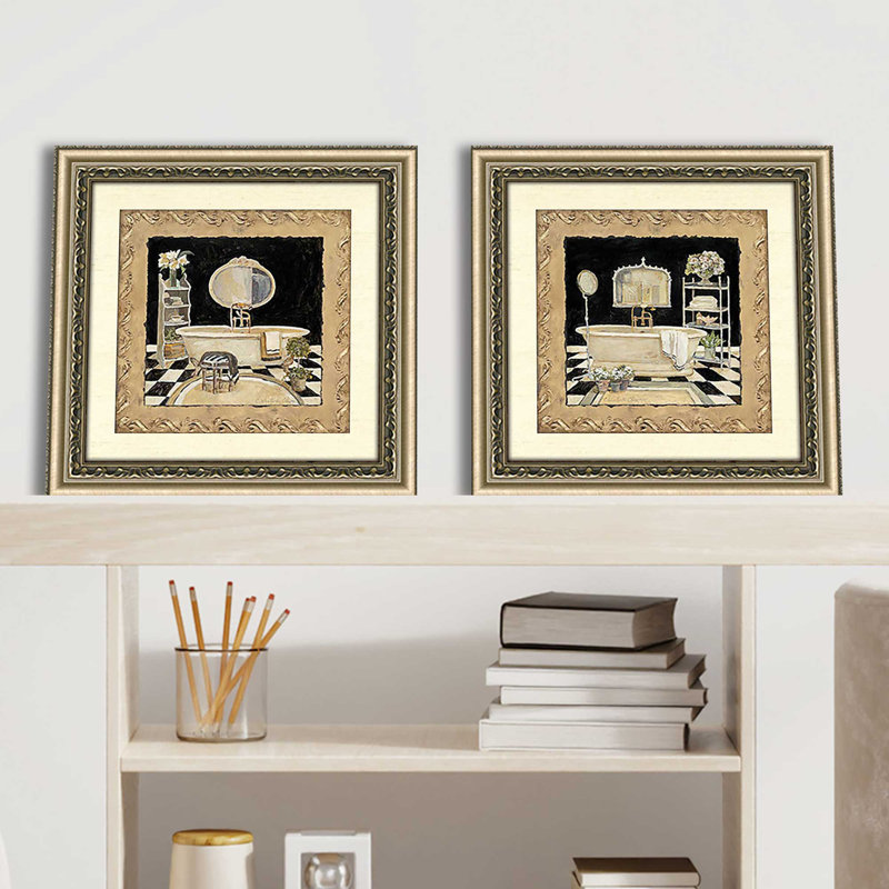 Maison Bath' Print Under Glass
