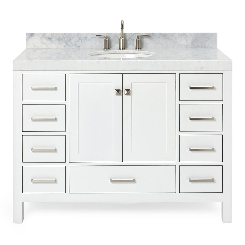 Meuble-lavabo simple 48 po Cambridge, Blanc